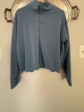 Athleta Blue Half-Zip Pullover Jacket